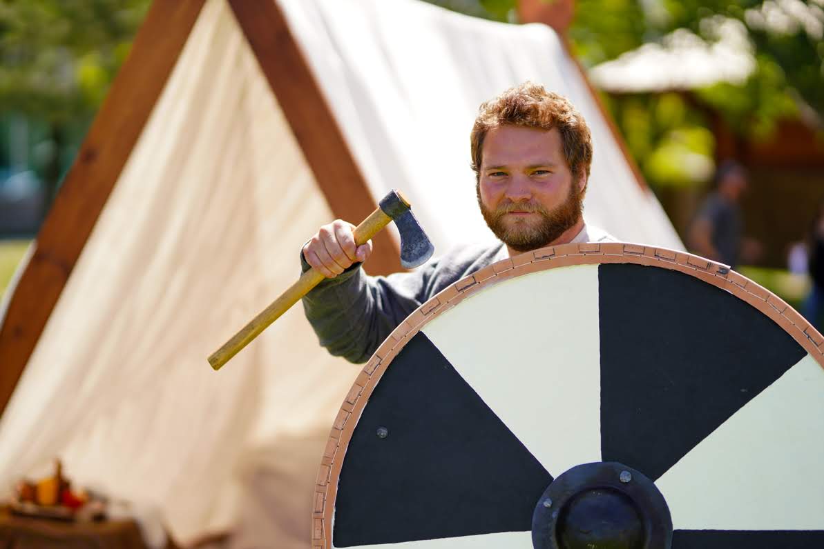 A viking at the viking camp A viking at the viking camp
